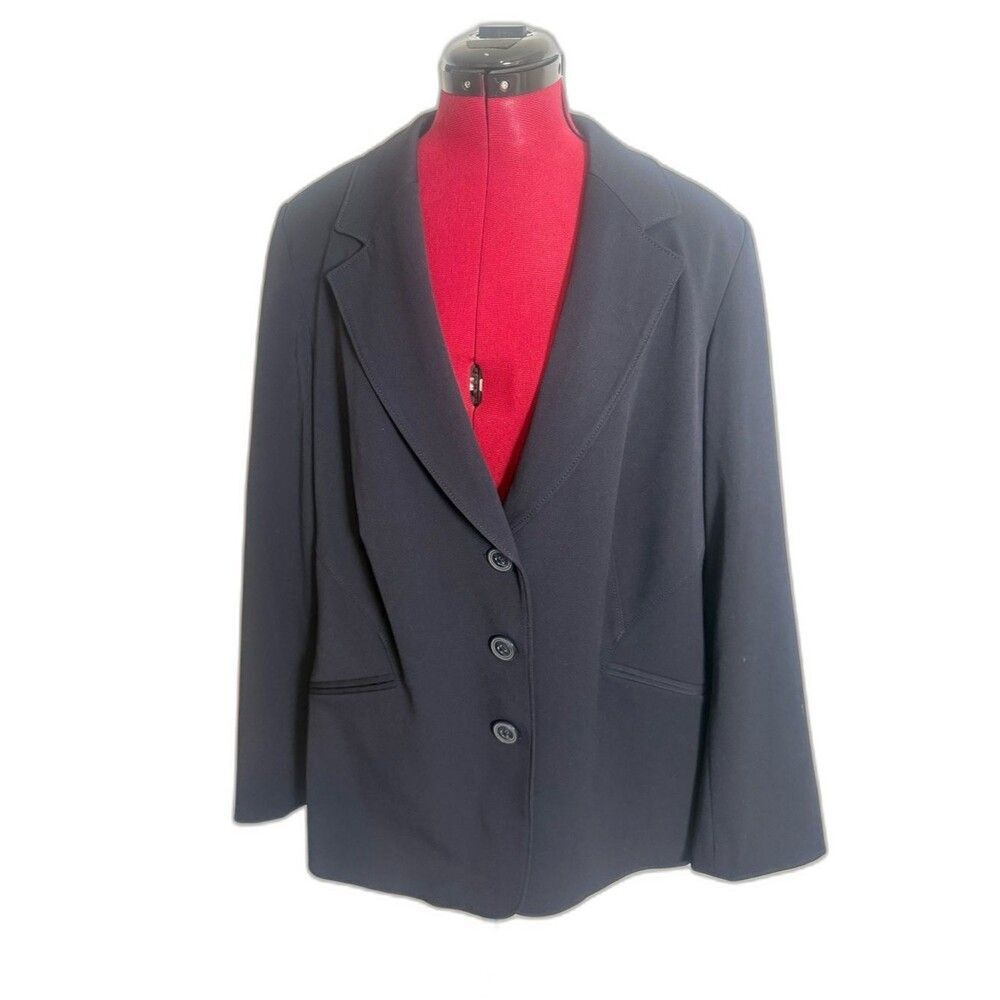 NWT Lane Bryant Blazer Women's Size 20 Dark Navy Three-Button Long Sleeves